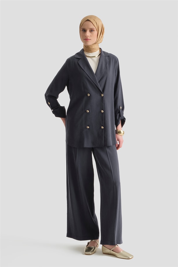 Kupra Ceketli Takım İndigo