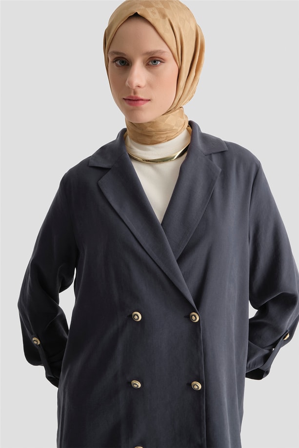 Kupra Ceketli Takım İndigo