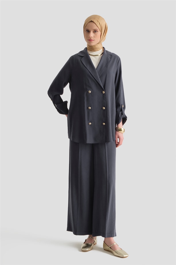 Kupra Ceketli Takım İndigo