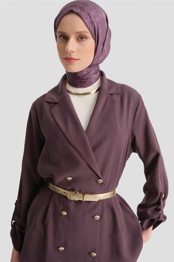 Kupra Ceketli Takım Mürdüm