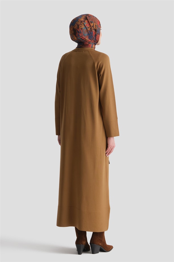 Basic Triko Elbise Camel