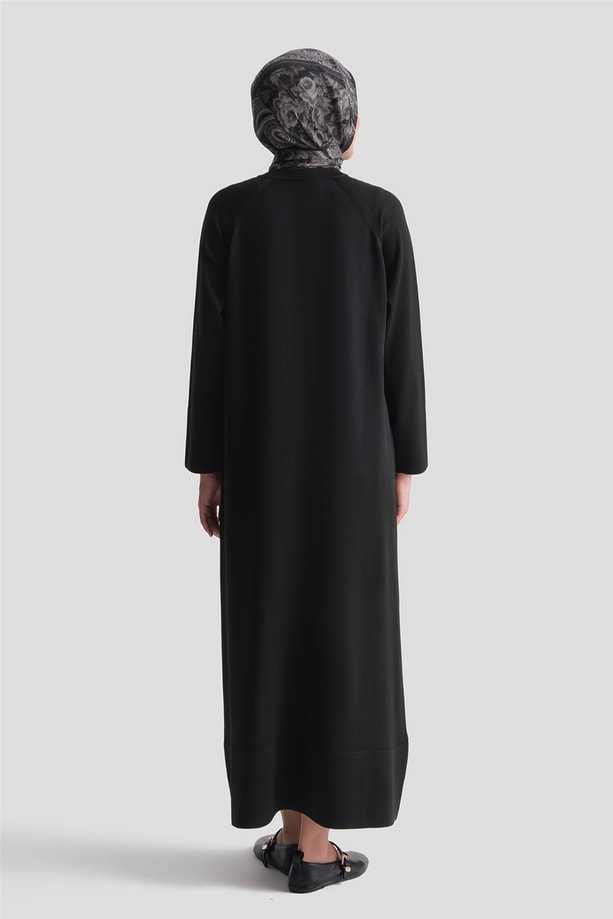 Basic Triko Elbise Siyah