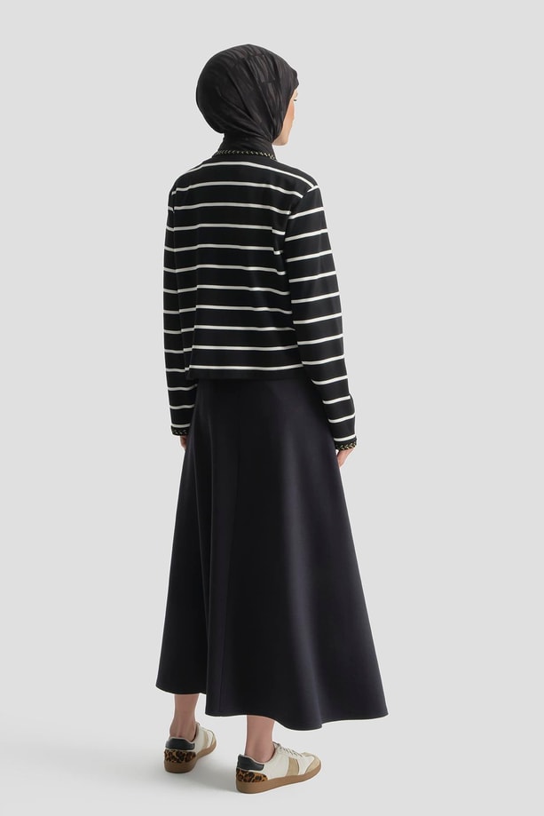 Modal Kloş Etek Siyah