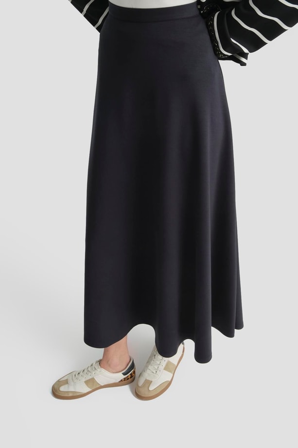 Modal Kloş Etek Siyah