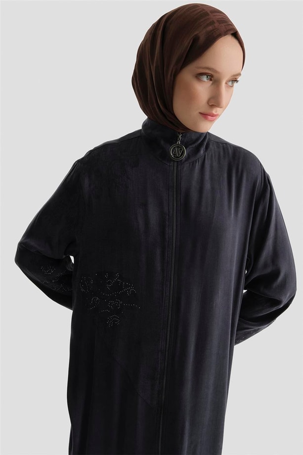 Fermuarlı Kupra Ferace İndigo