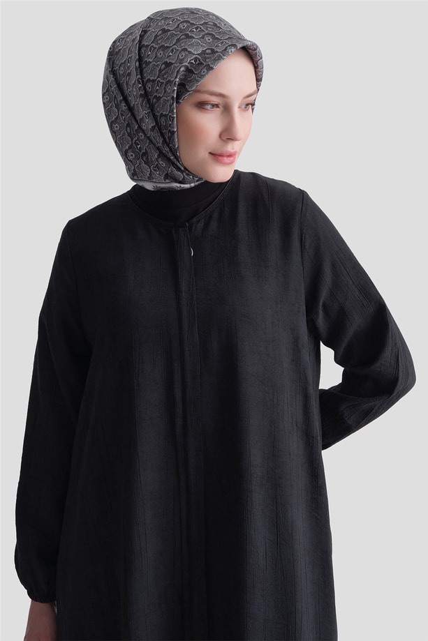 Fırfırlı Basic Ferace Siyah