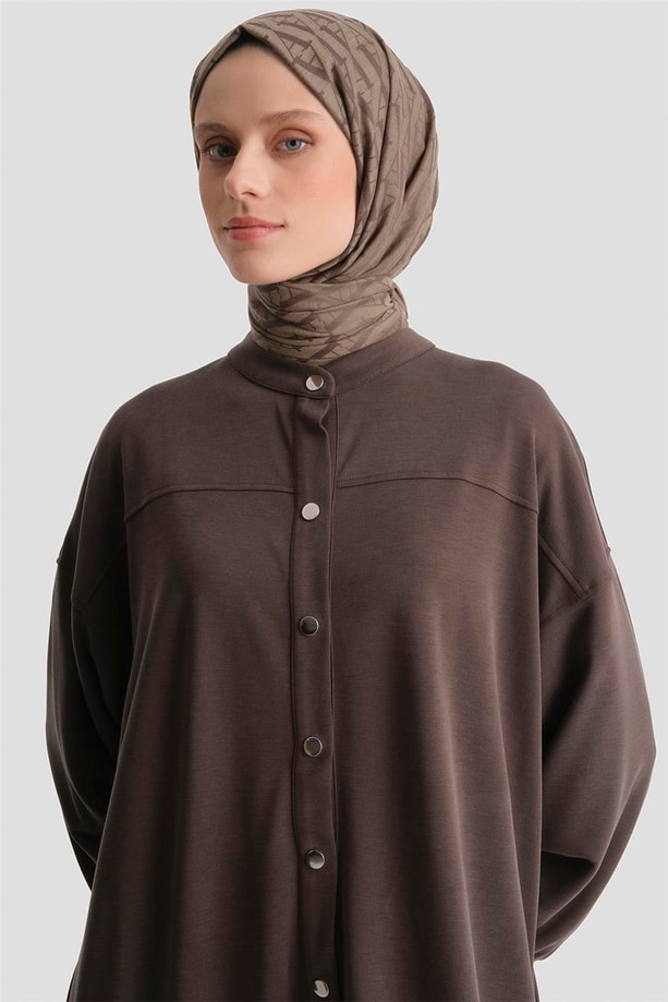 Oversize Modal Kap Kahve