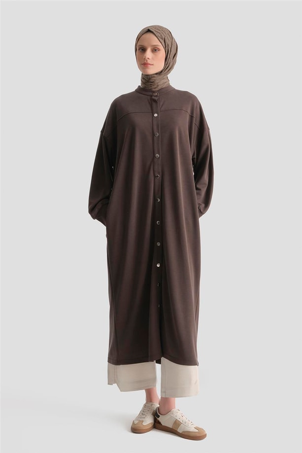 Oversize Modal Kap Kahve