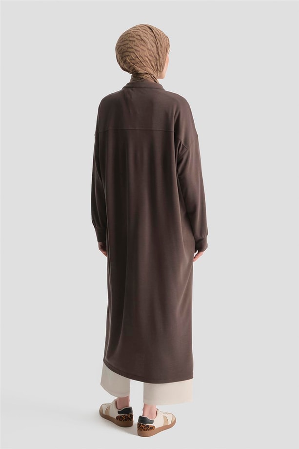 Oversize Modal Kap Kahve