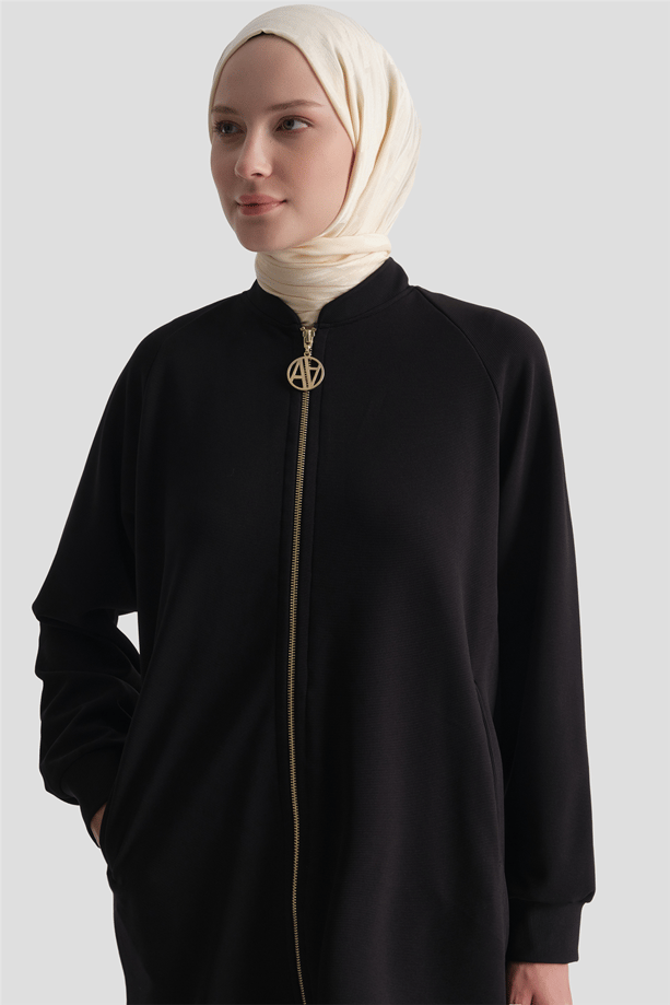 Fermuarlı Kap Siyah 