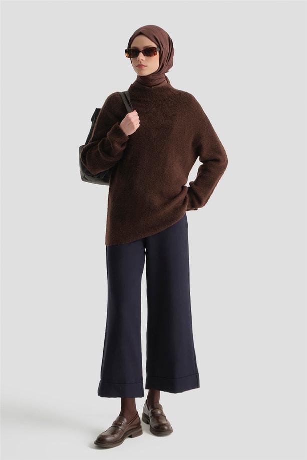 Katlı Paça Pantolon Lacivert