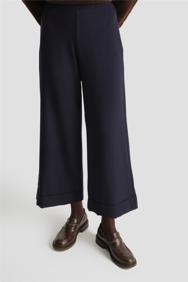 Katlı Paça Pantolon Lacivert