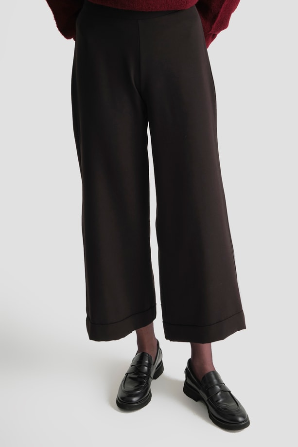 Katlı Paça Pantolon Siyah