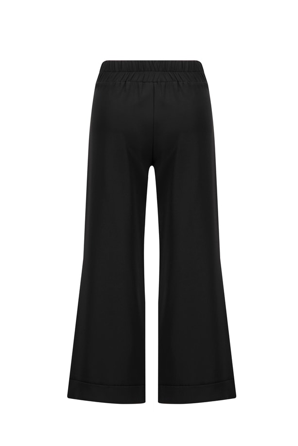 Katlı Paça Pantolon Siyah