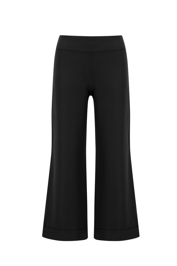 Katlı Paça Pantolon Siyah