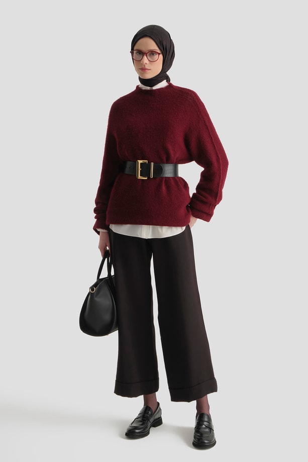 Katlı Paça Pantolon Siyah