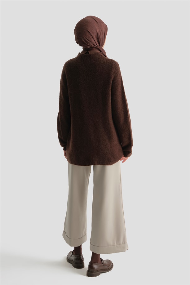 Katlı Paça Pantolon Taş