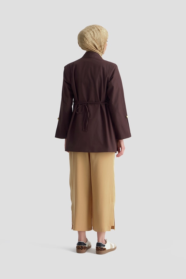 Tencel Palazzo Pantolon Camel
