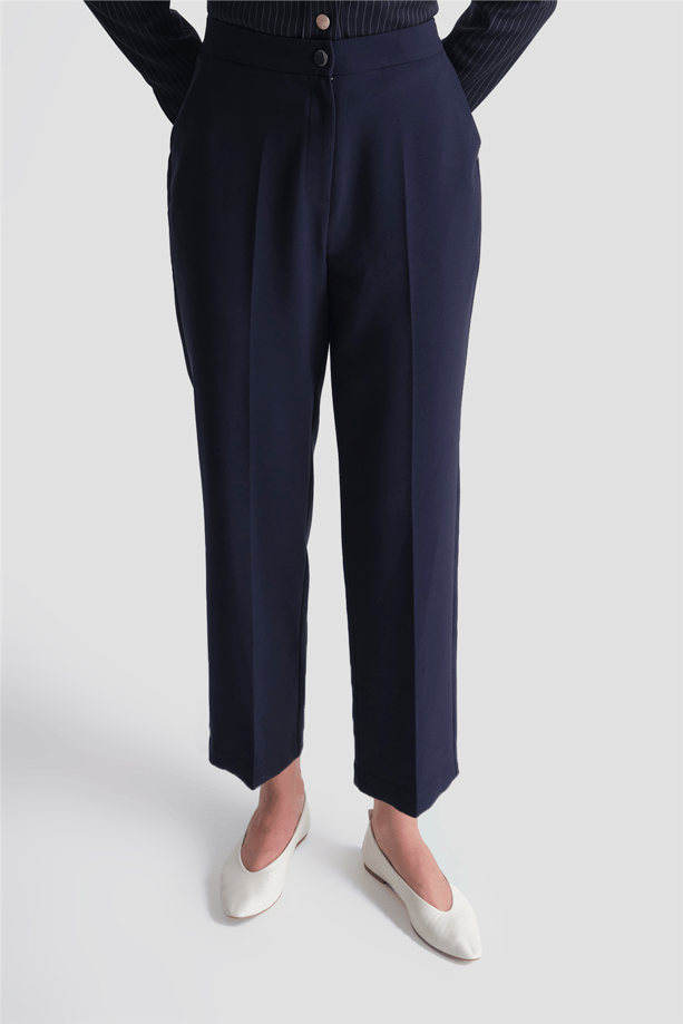 Beli Lastikli Pantolon Lacivert