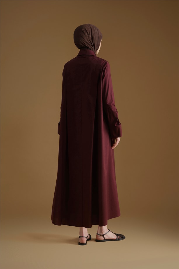 Armine Oversize Tunik Elbise Mürdüm