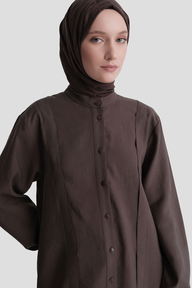 Kupra Tunik Elbise Acı Kahve