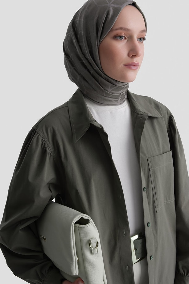 Karpuz Kol Tunik Elbise Haki