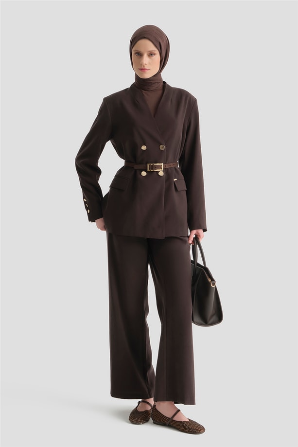 Blazer Kupra Takım Acı kahve