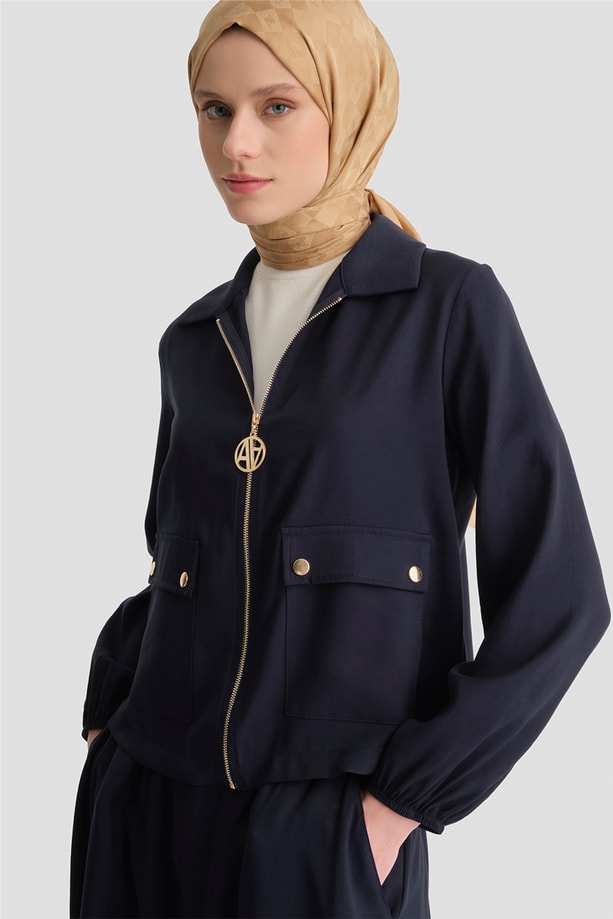 Armine Basic Ceketli Takım Lacivert