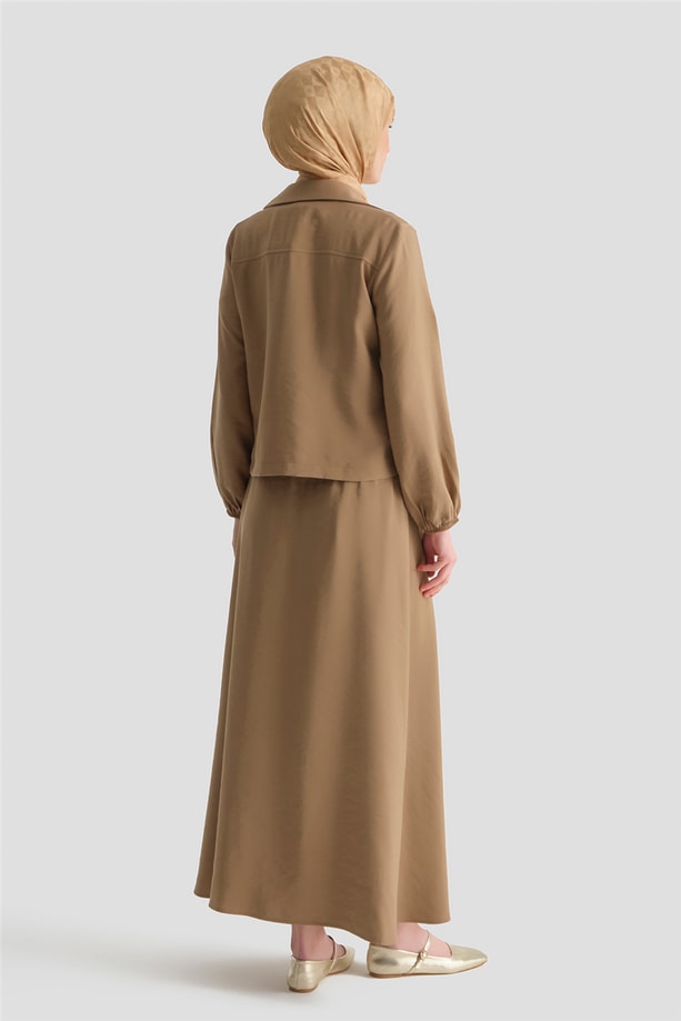 Armine Basic Ceketli Takım Vizon