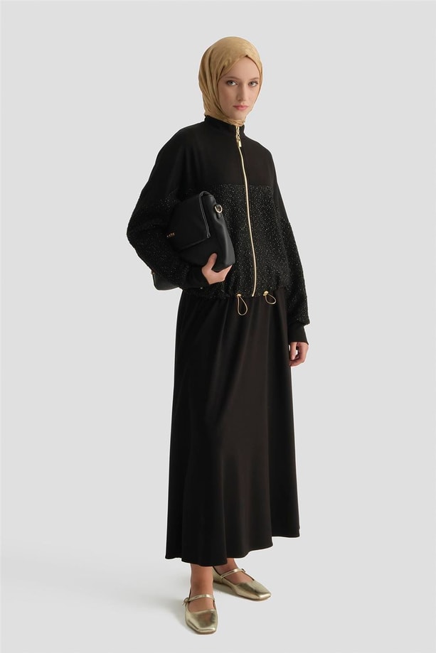 Modal Karışımlı Örme Takım Siyah