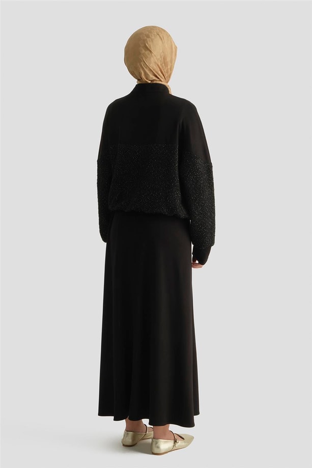 Modal Karışımlı Örme Takım Siyah