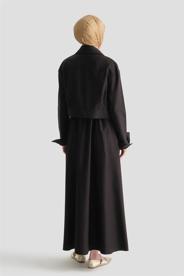 Ceketli Elbise Takım Siyah