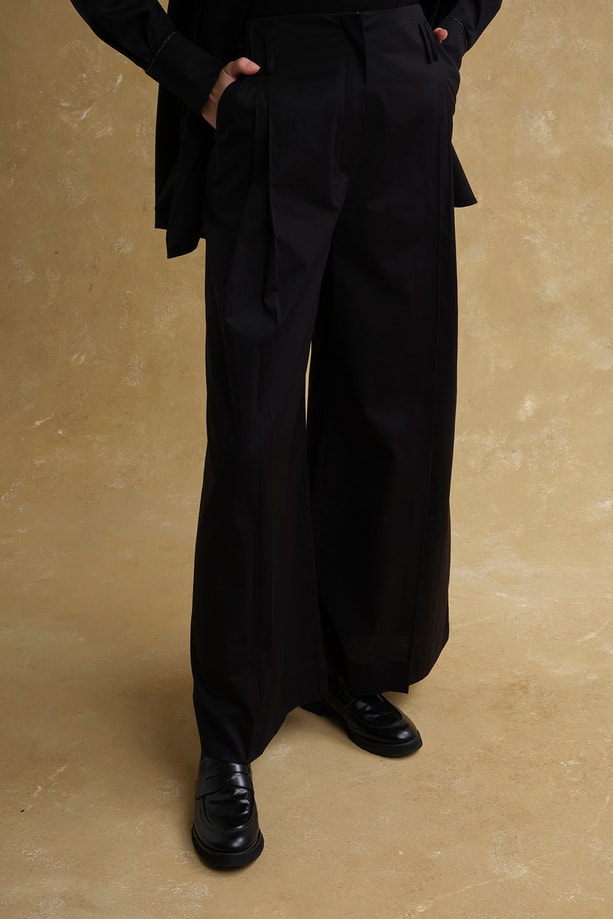 Kruvaze Poplin Takım SİYAH