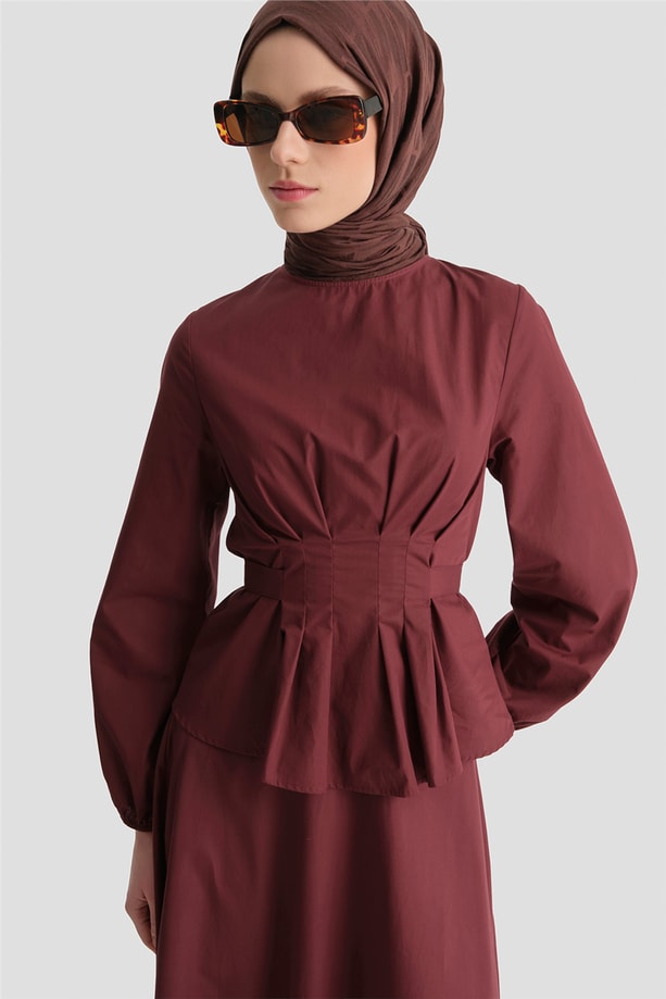 Bağlama Detaylı Takım Bordo