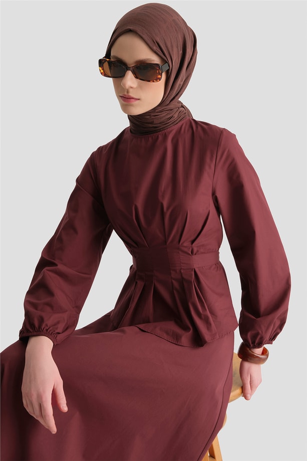 Bağlama Detaylı Takım Bordo