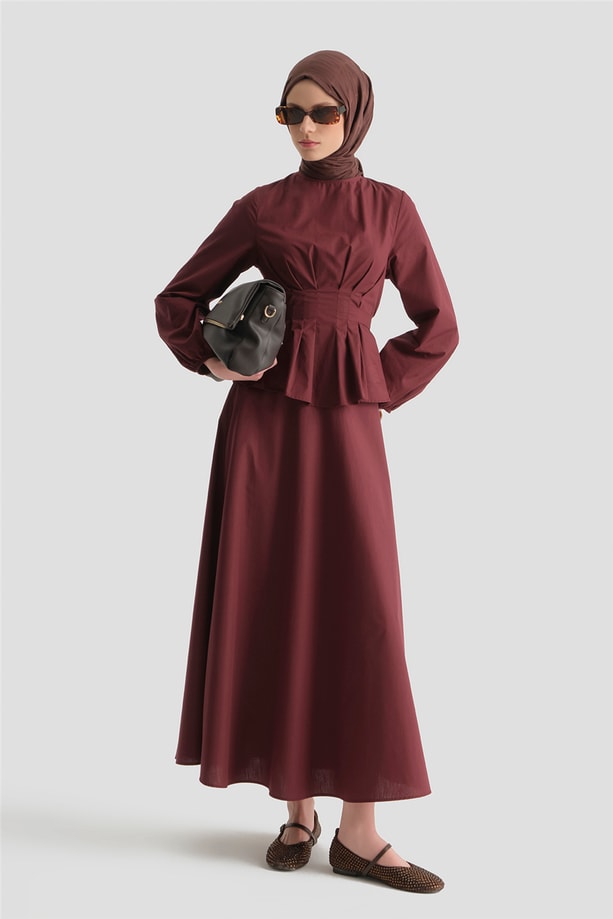 Bağlama Detaylı Takım Bordo