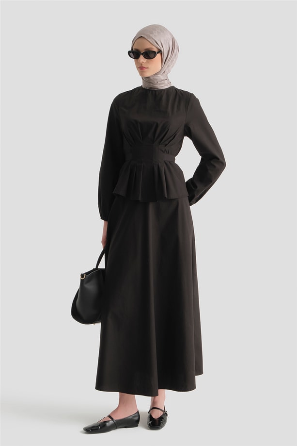 Bağlama Detaylı Takım Siyah