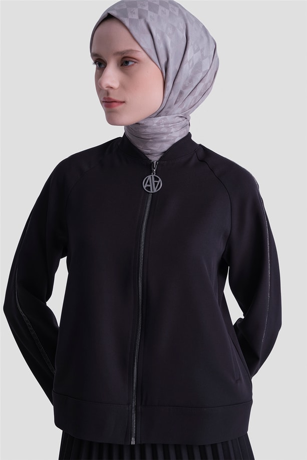 Bomber Ceketli Takım Siyah
