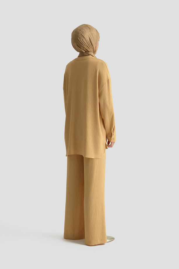 Tunik Pantolon Takım Camel