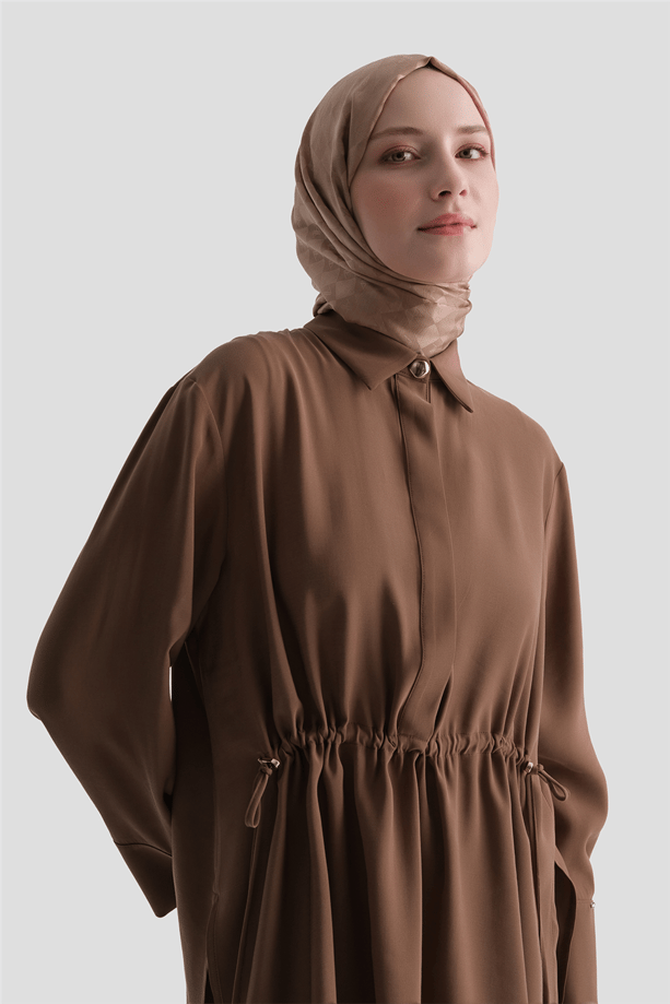 Beli Büzgülü Takım Camel