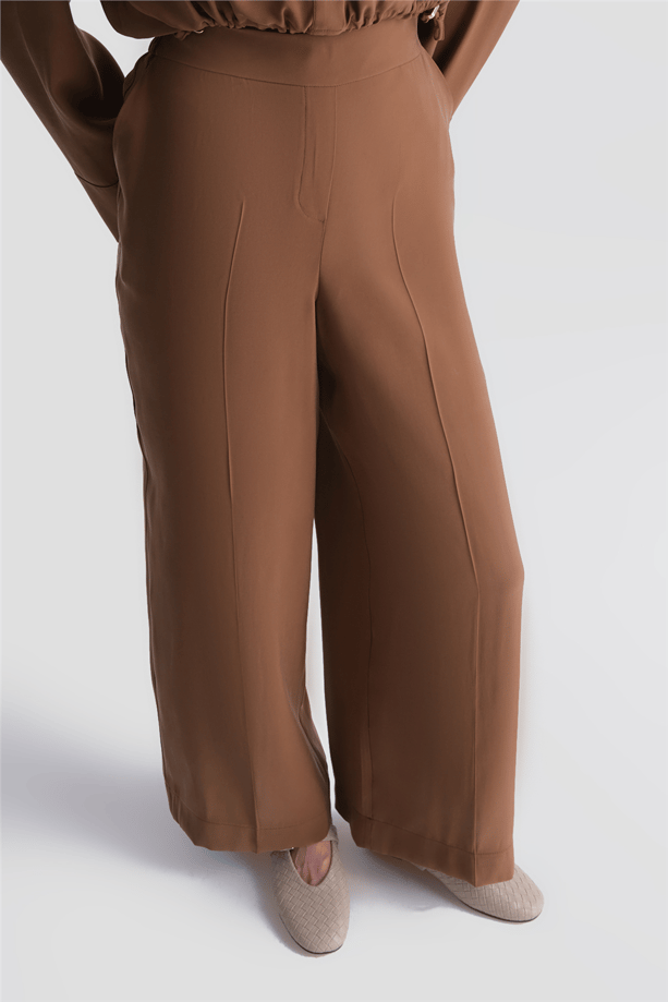 Beli Büzgülü Takım Camel