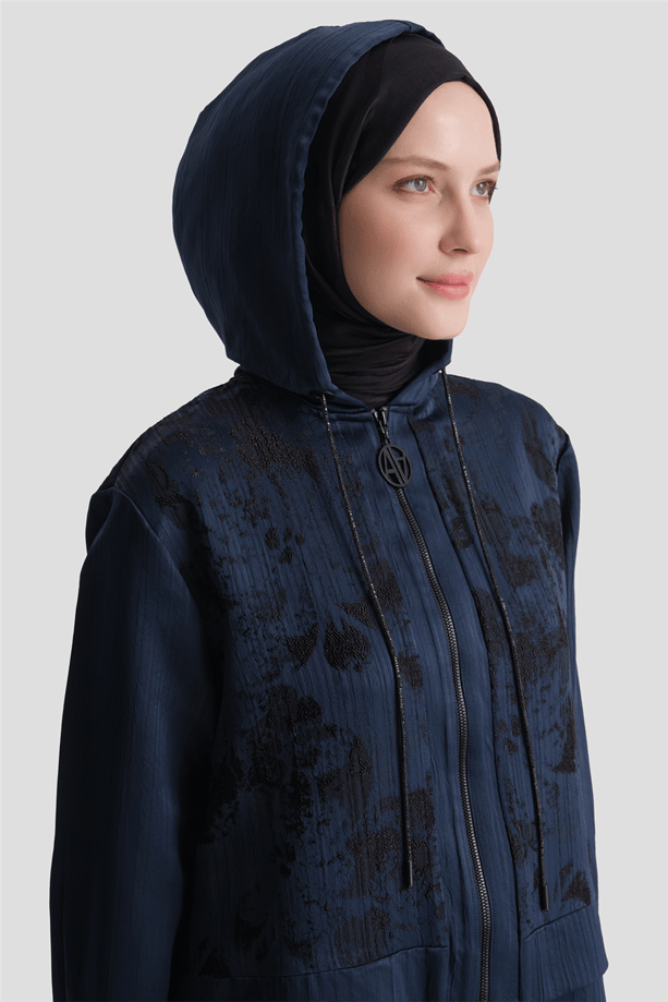 Dantel Detaylı Denim Takım Lacivert 