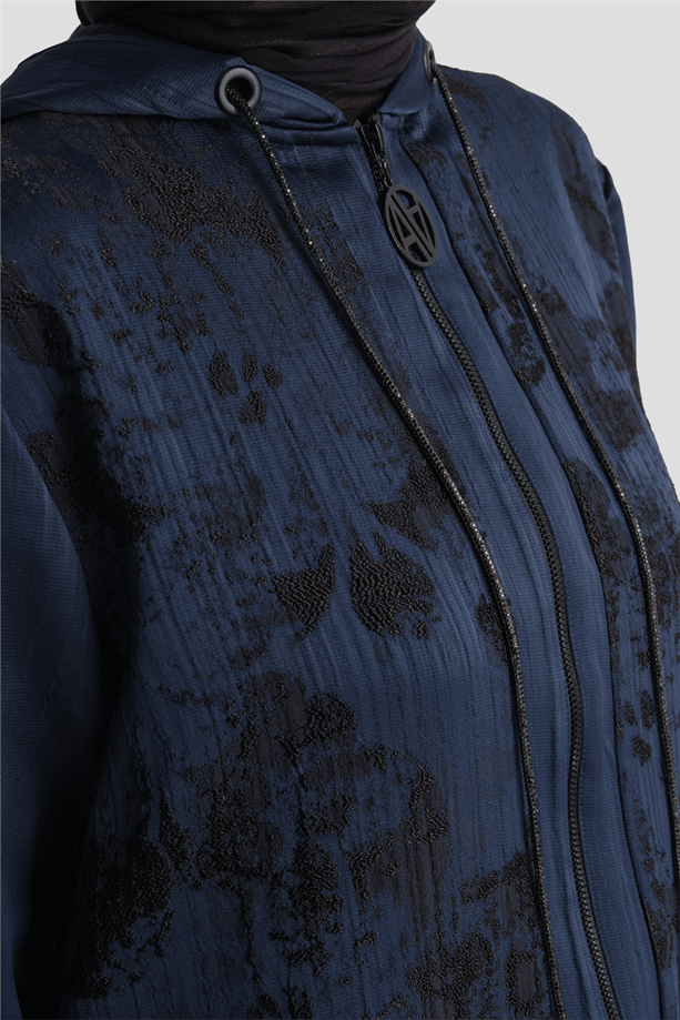 Dantel Detaylı Denim Takım Lacivert 