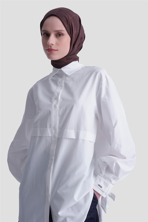 Armine Aller Parçalı Tunik Ekru
