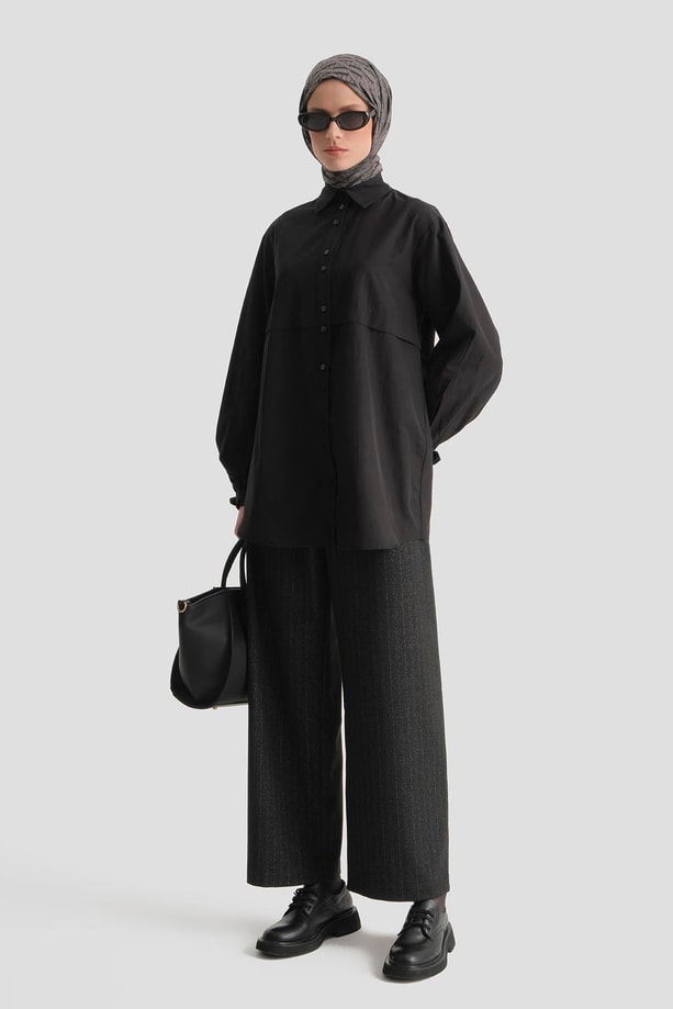 Armine Aller Parçalı Tunik Siyah