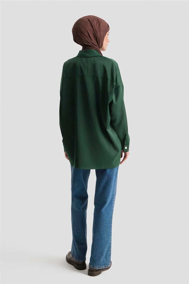 Saten Tunik Yeşil