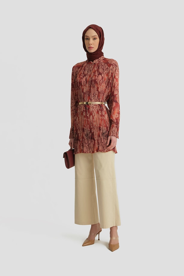 Desenli Tunik BORDO