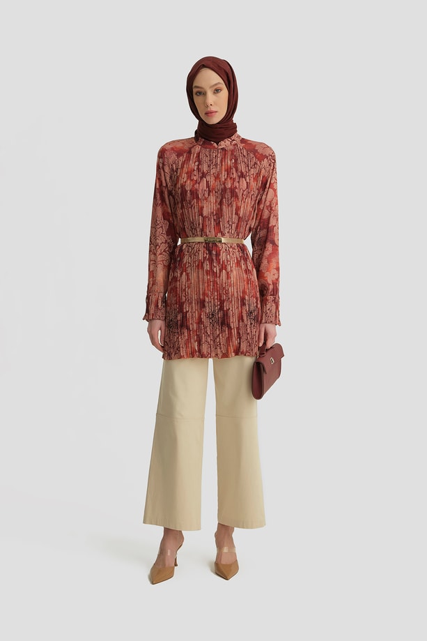 Desenli Tunik BORDO