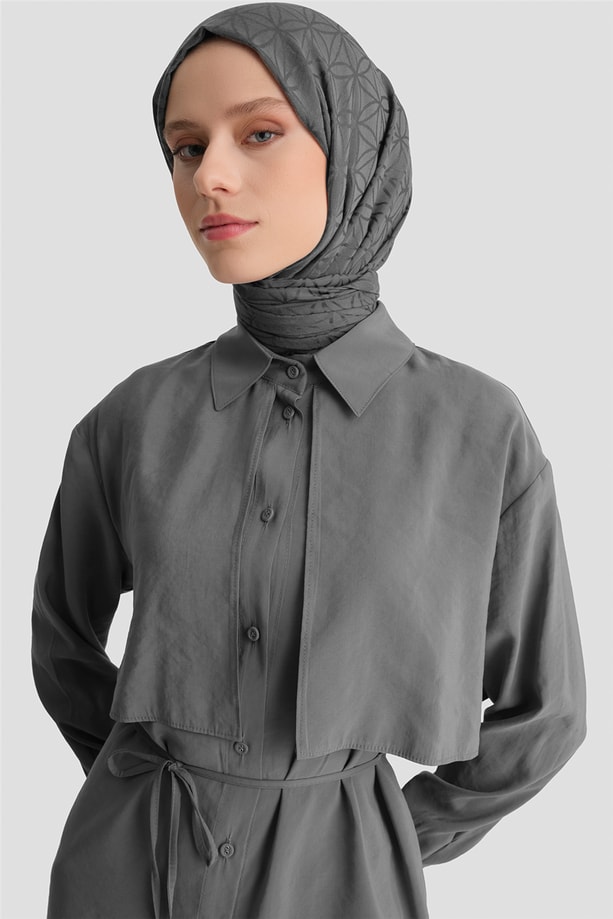 Aller Detaylı Tunik Gri