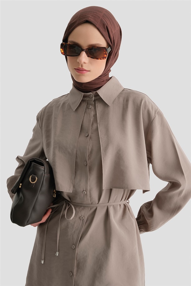 Aller Detaylı Tunik Vizon